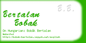 bertalan bobak business card
