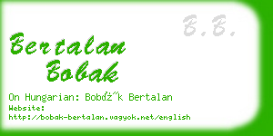 bertalan bobak business card